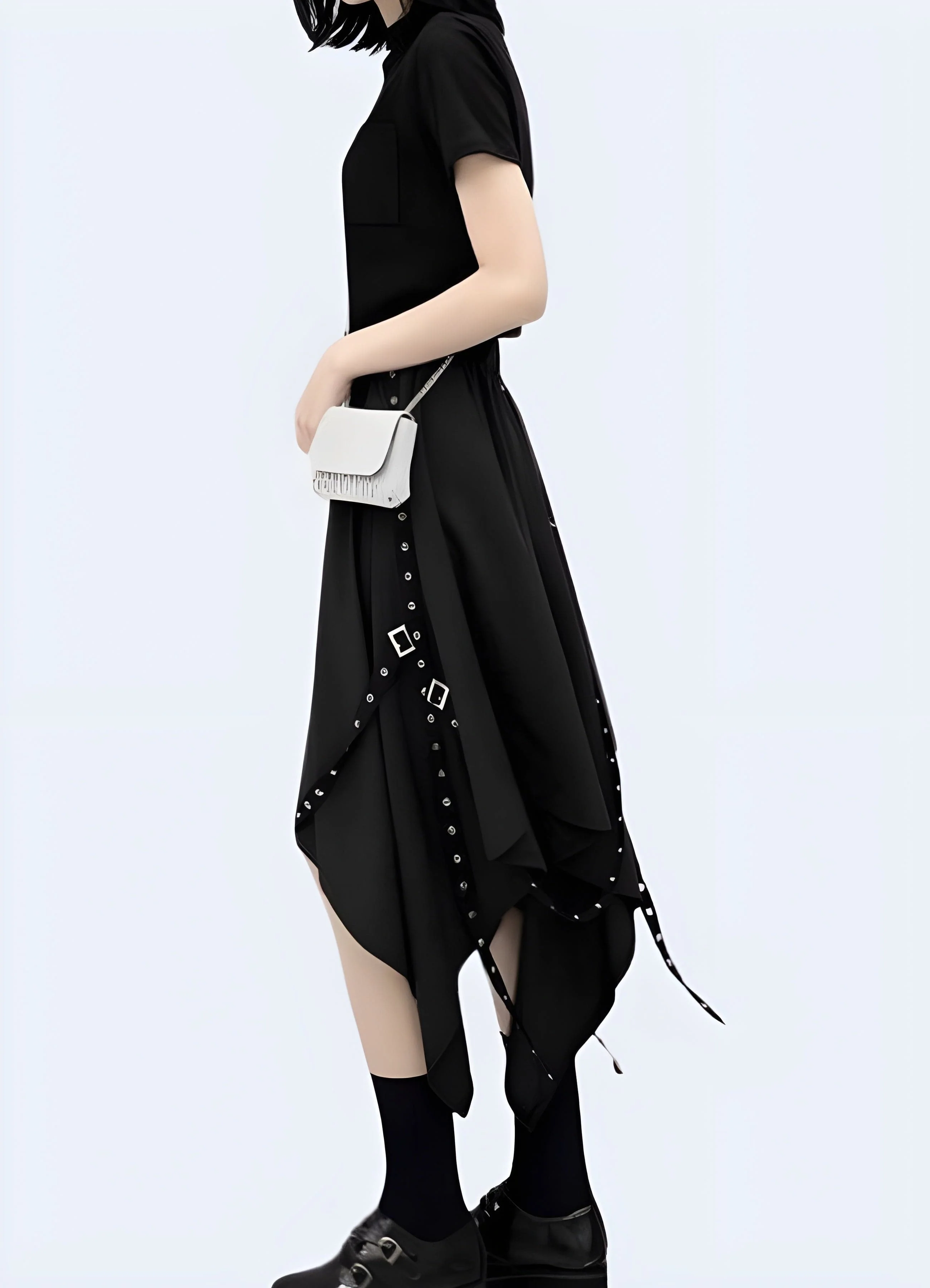 Asymmetrical Techwear Skirt - Image 2