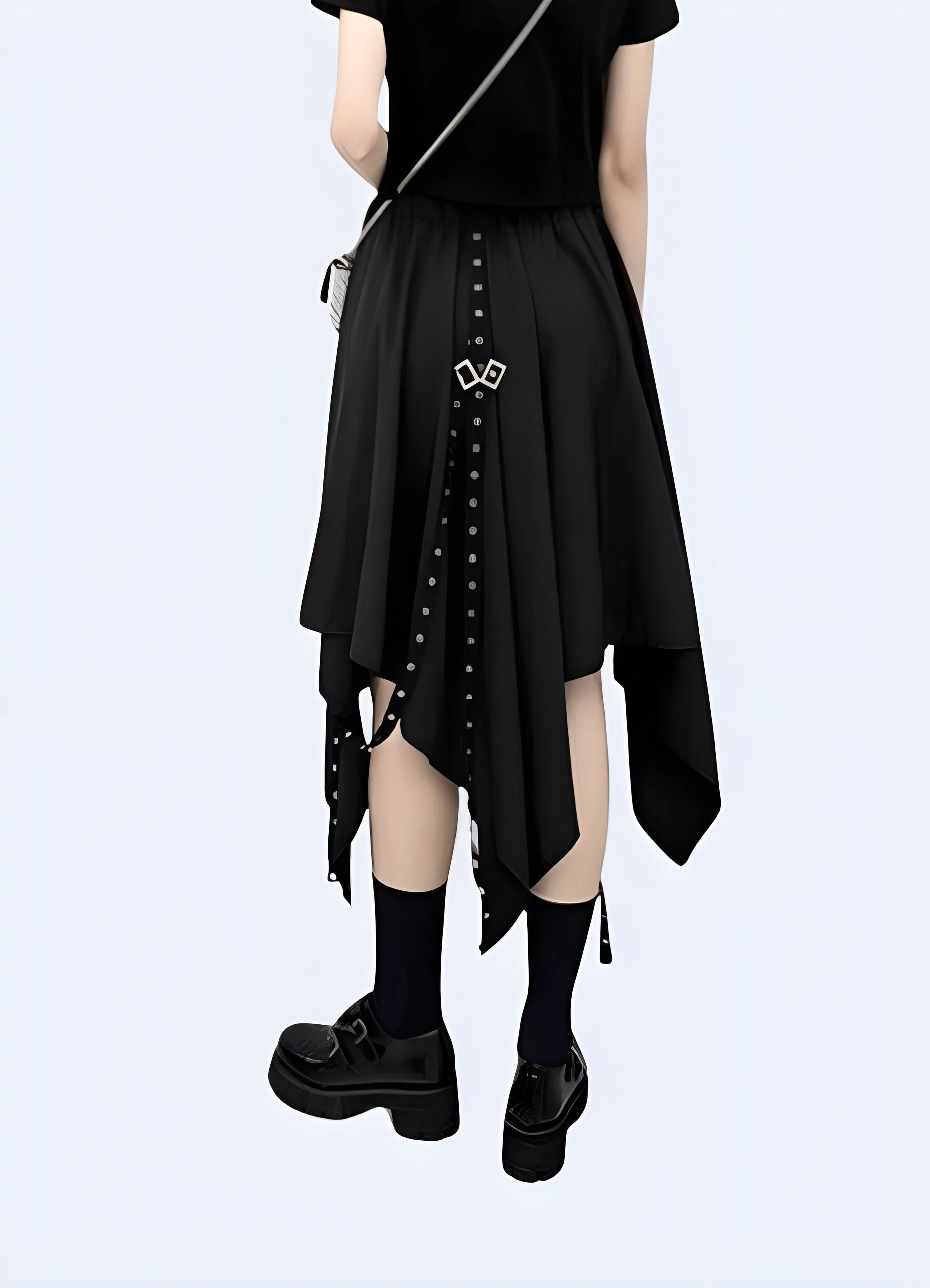 Asymmetrical Techwear Skirt - Image 4