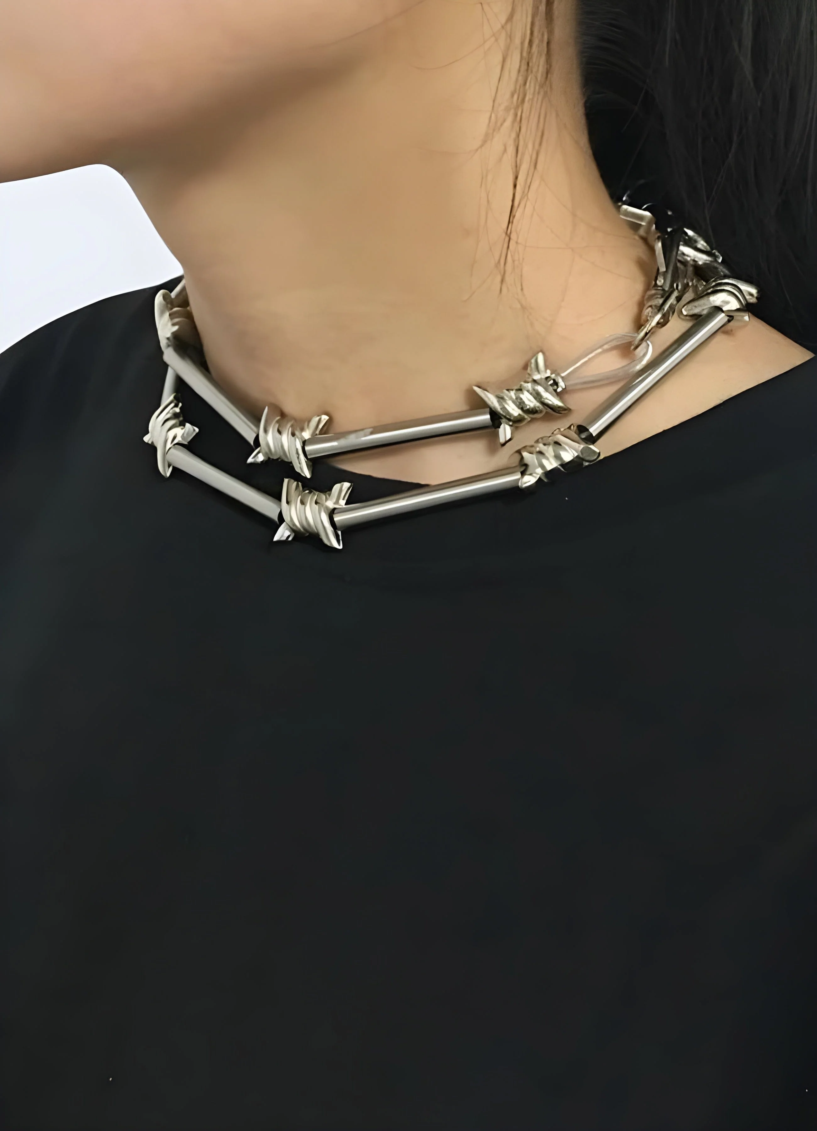 Barbed Wire Chain Necklace - Image 2