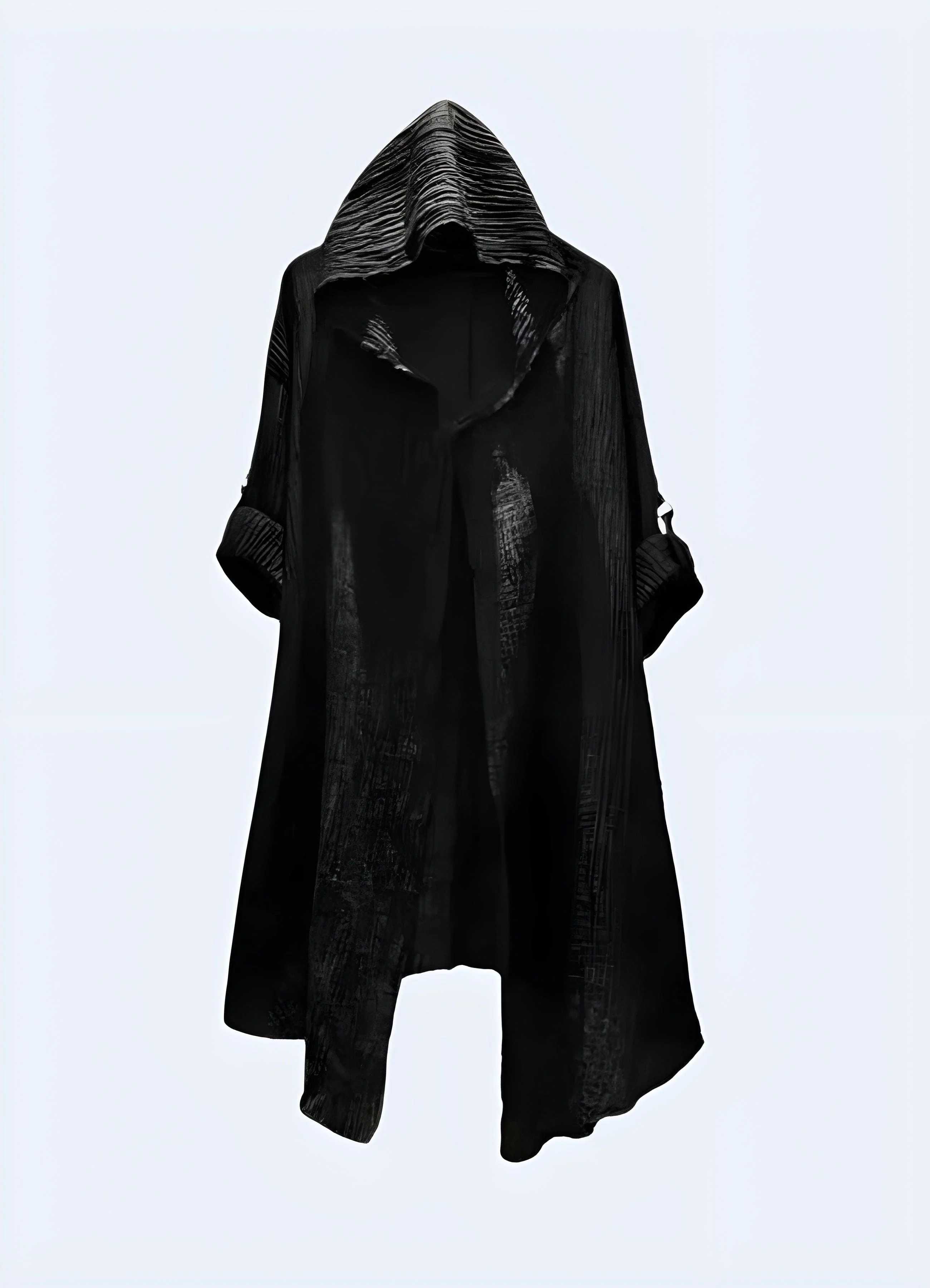 Black Cloak With Hood - Image 3