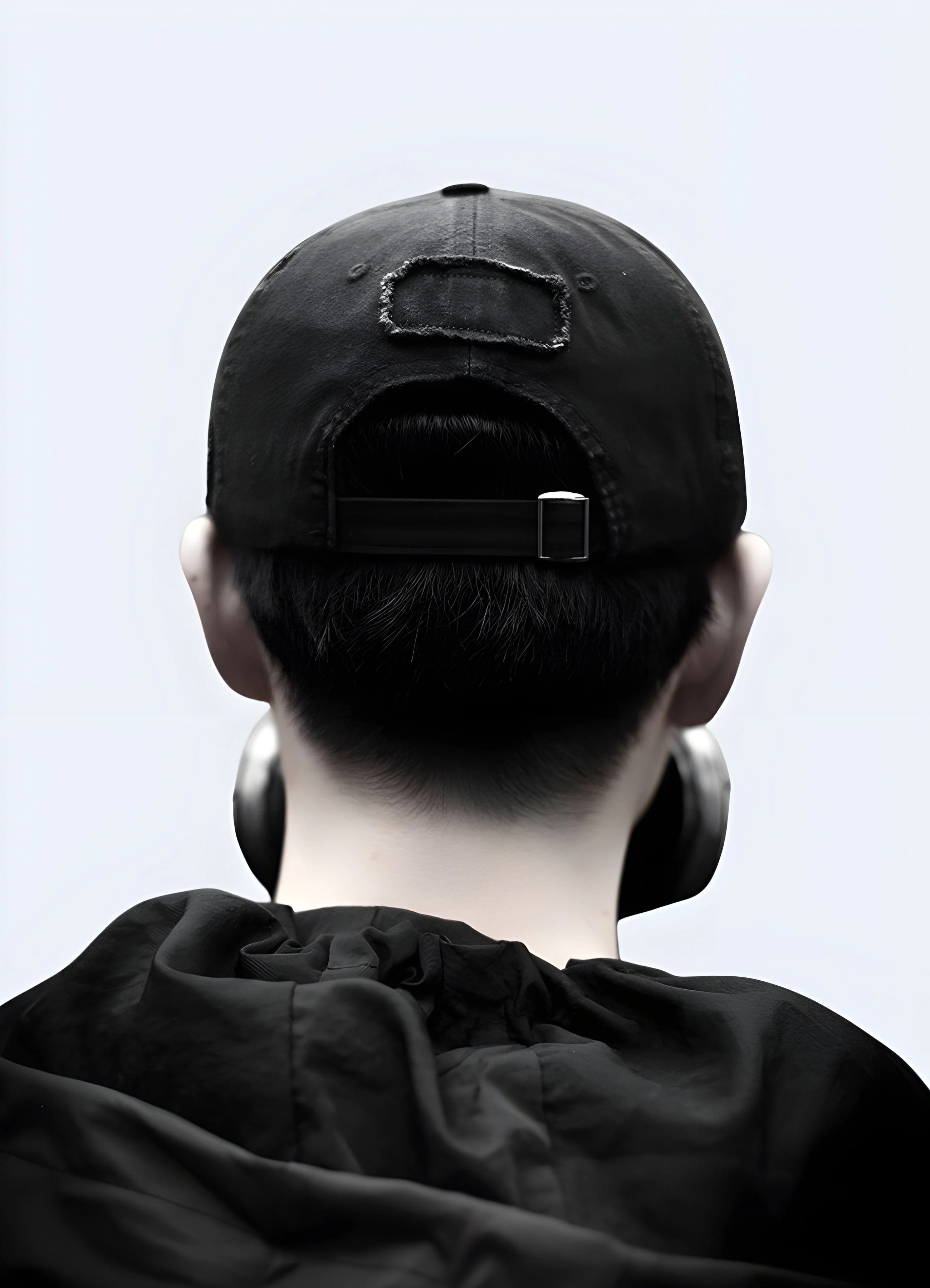 Black Denim Baseball Cap - Image 3