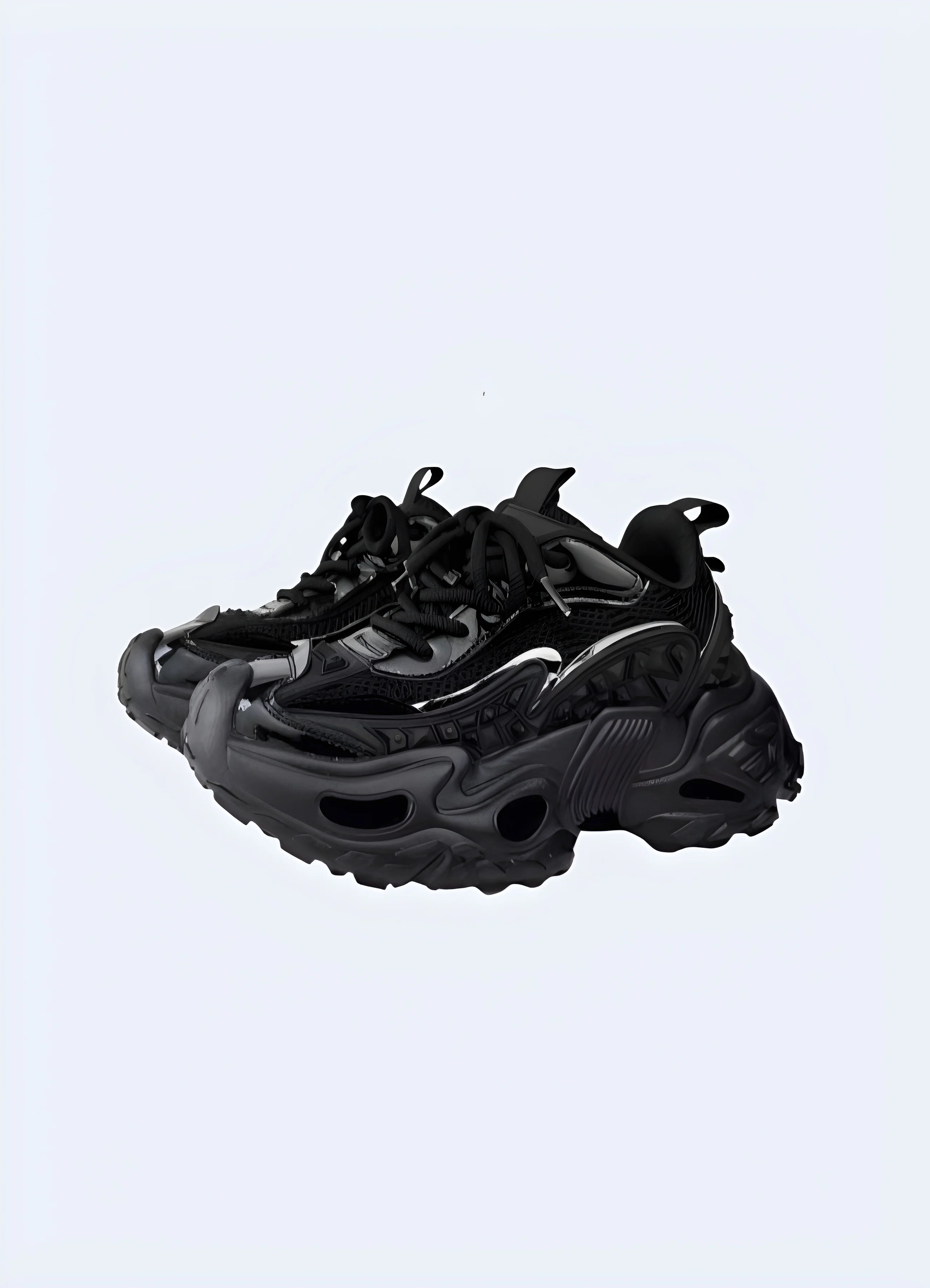 Black Goth Sneakers - Image 2