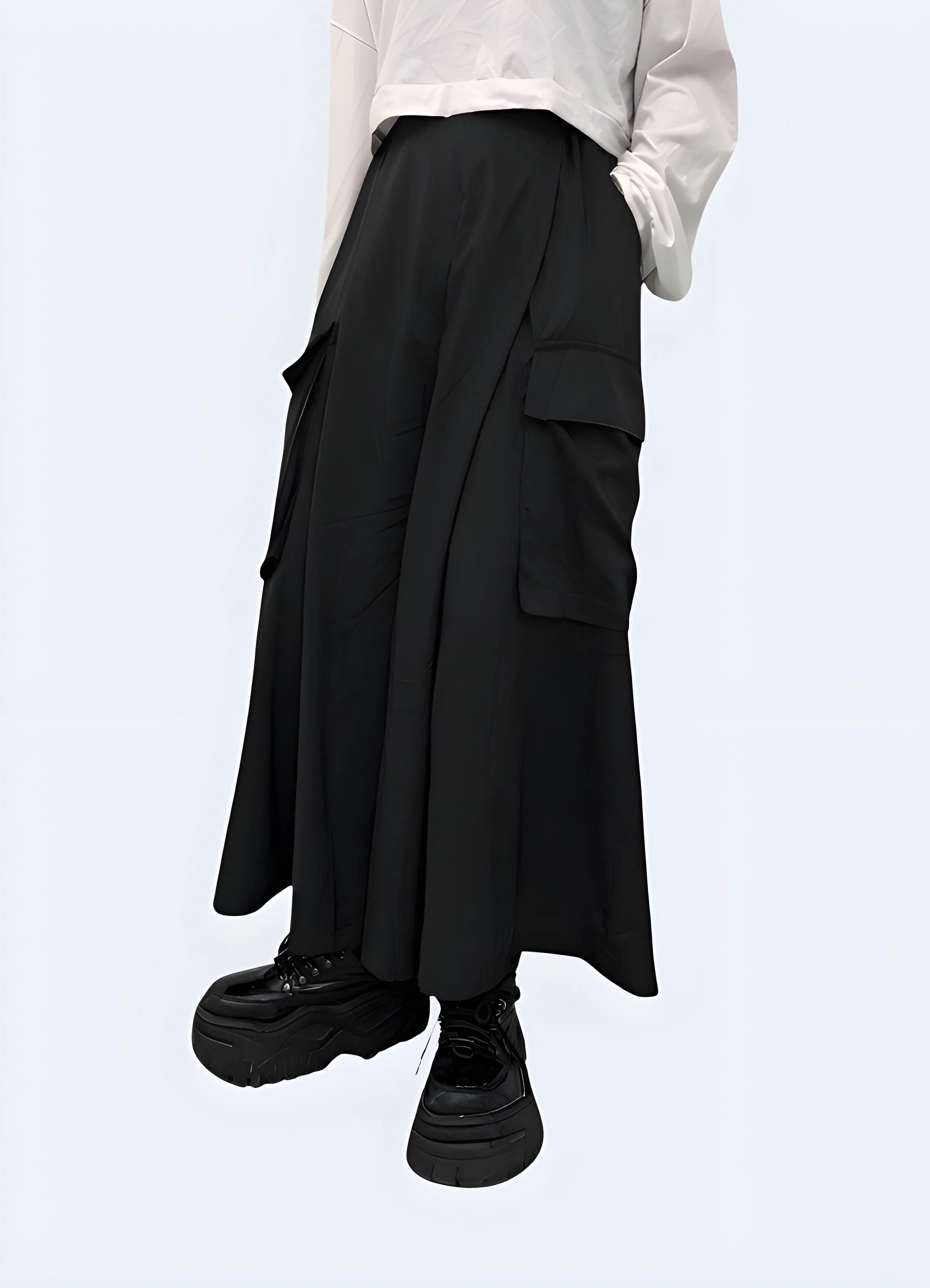 Black Hakama Pants Women - Image 2