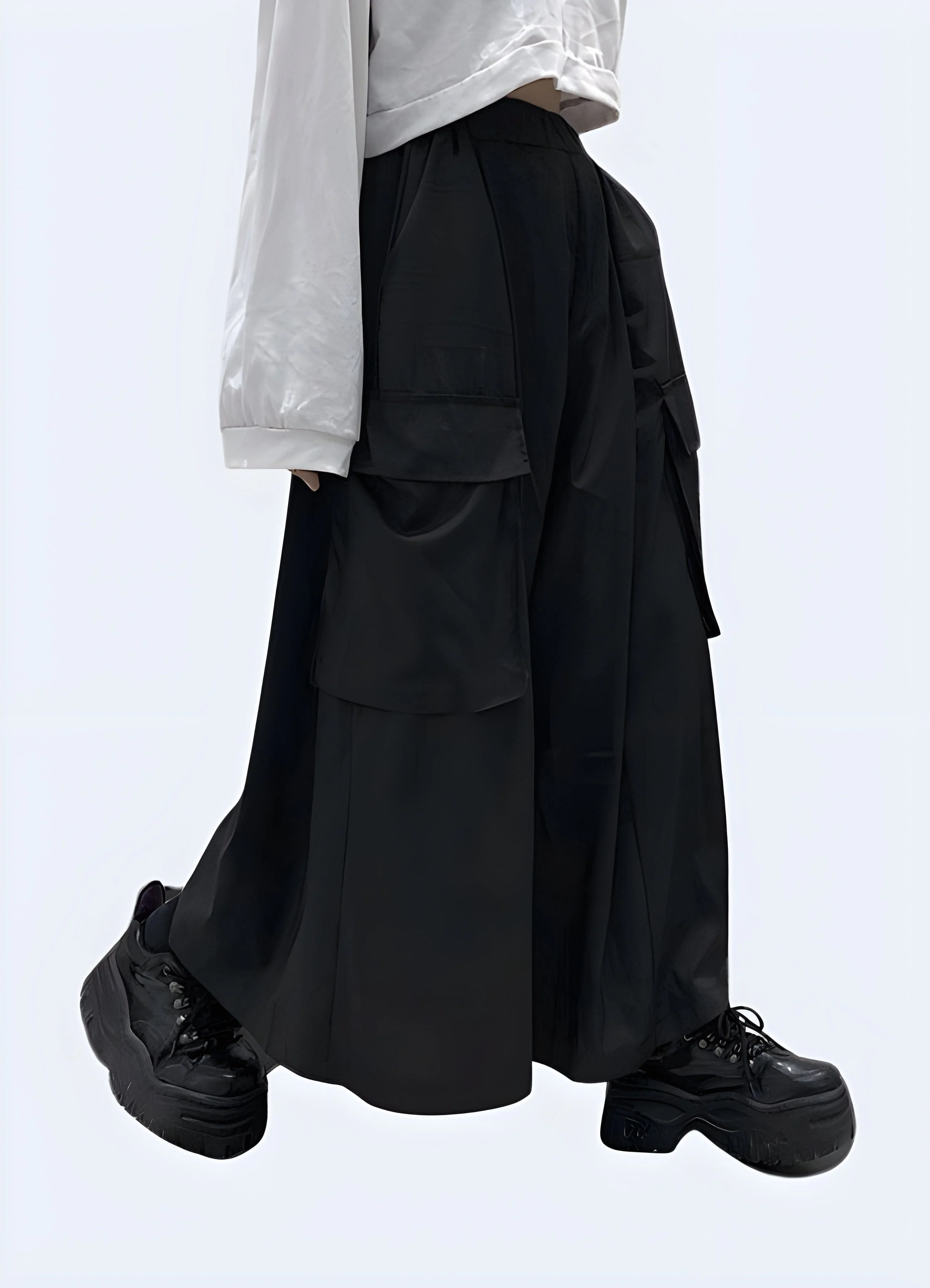 Black Hakama Pants Women - Image 3