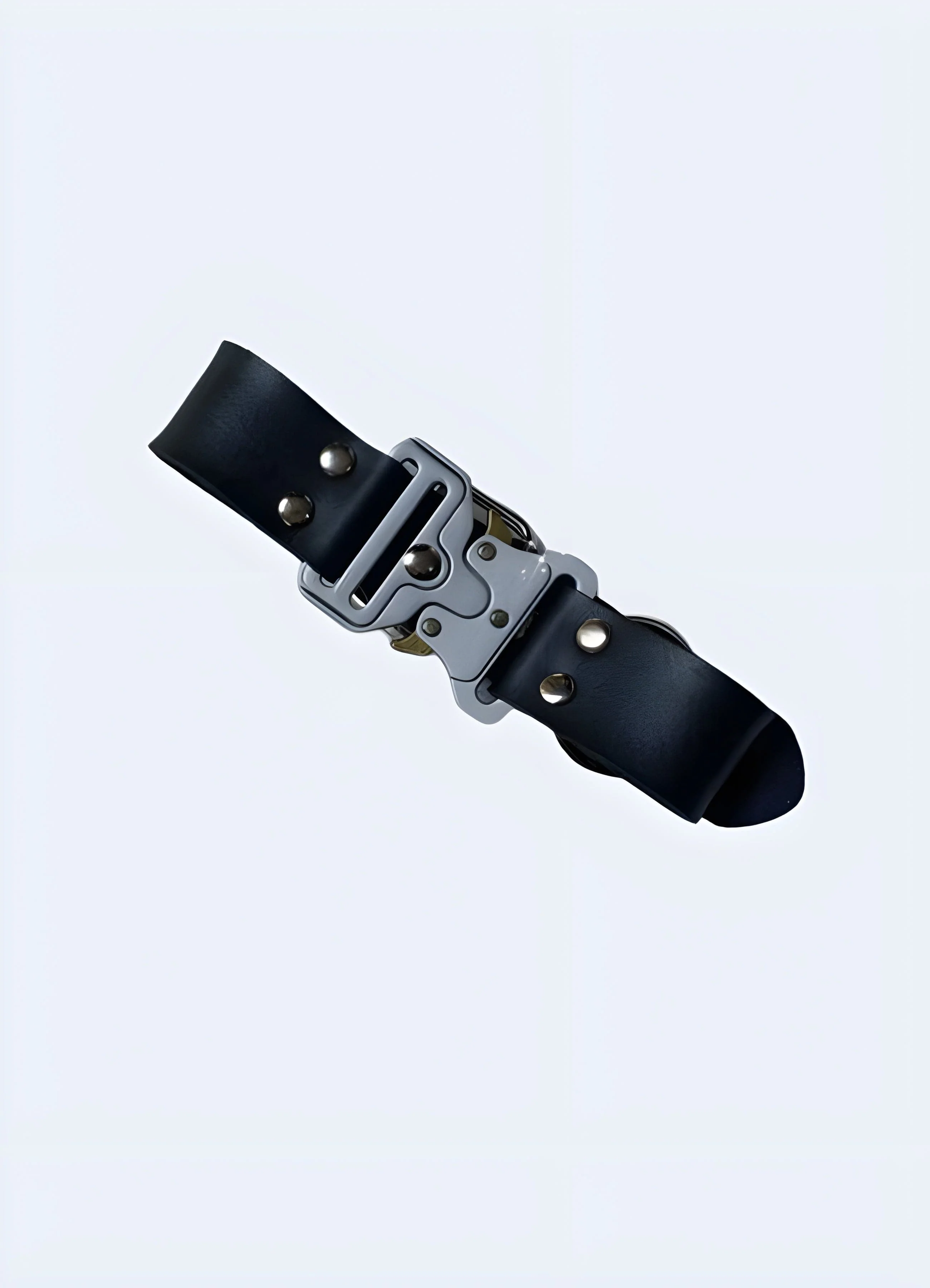 Black Leather Buckle Choker - Image 4