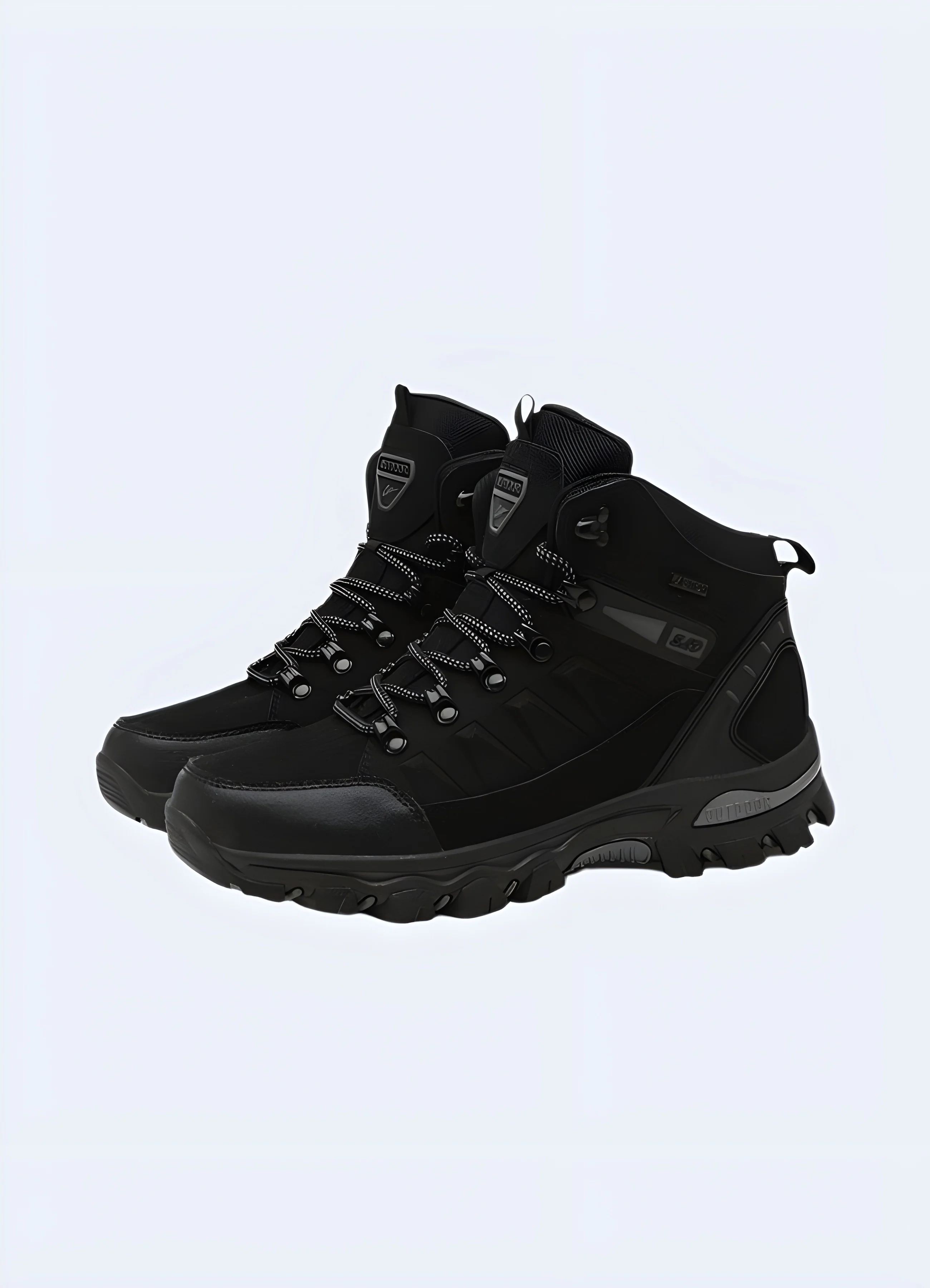 Black Padded Techwear Shoes