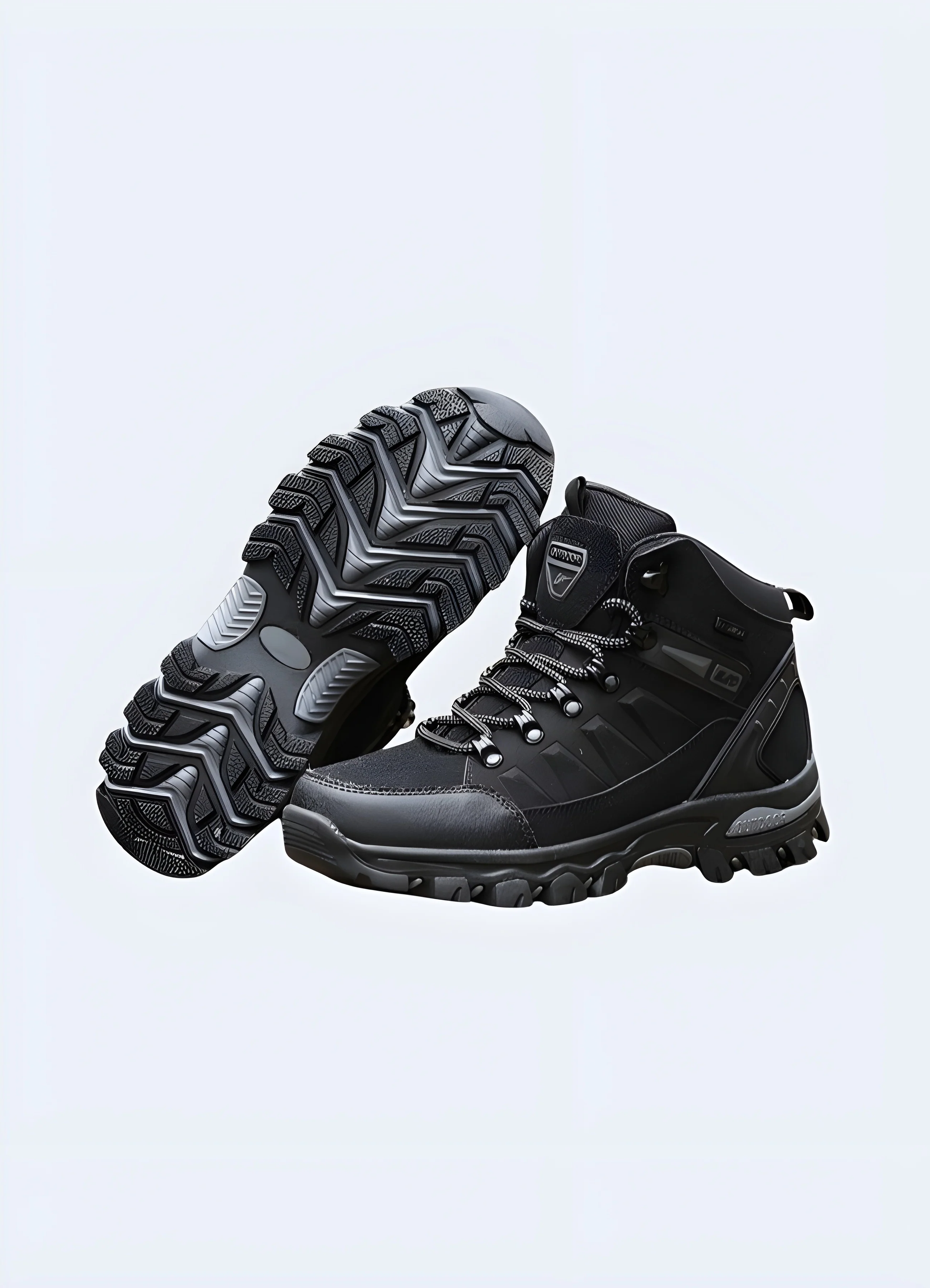 Black Padded Techwear Shoes - Image 2