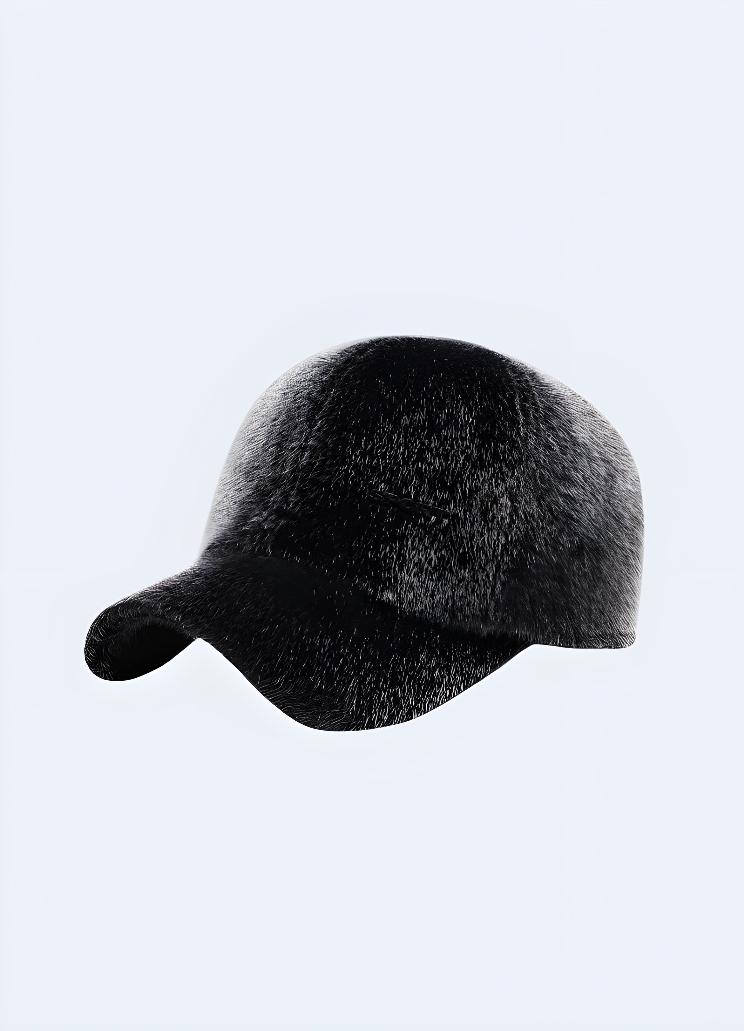 Black Street Fur Cap Mens - Image 2