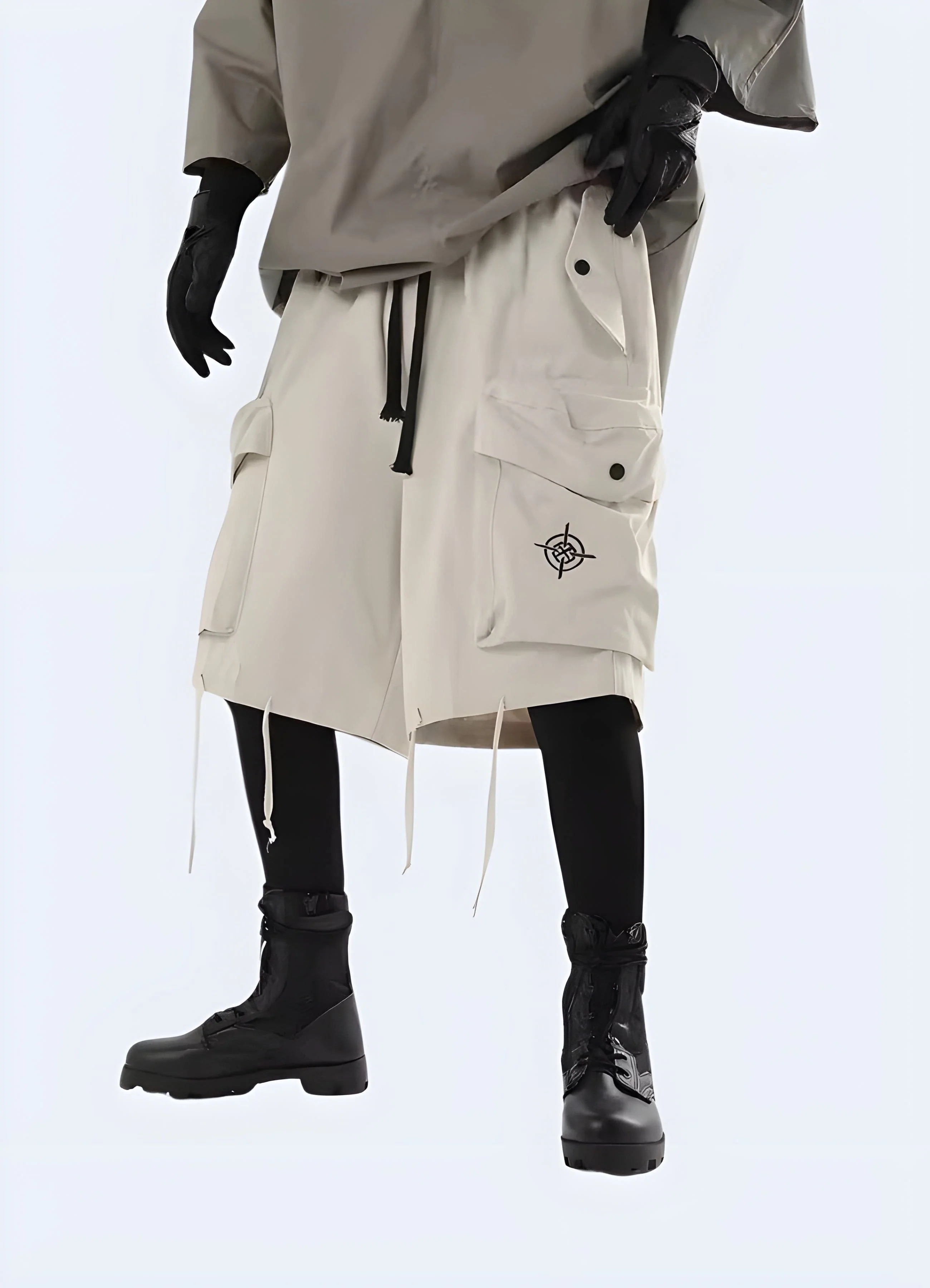 Black Tactical Cargo Shorts - Image 5
