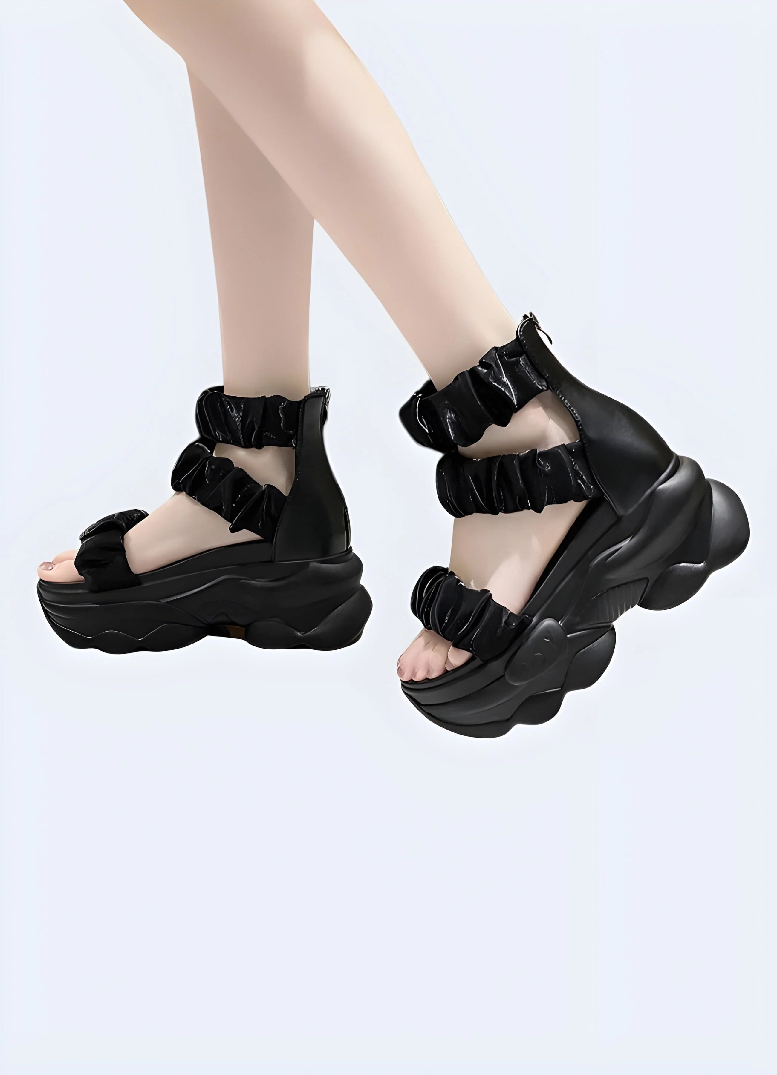 Chunky Black Sandal - Image 3