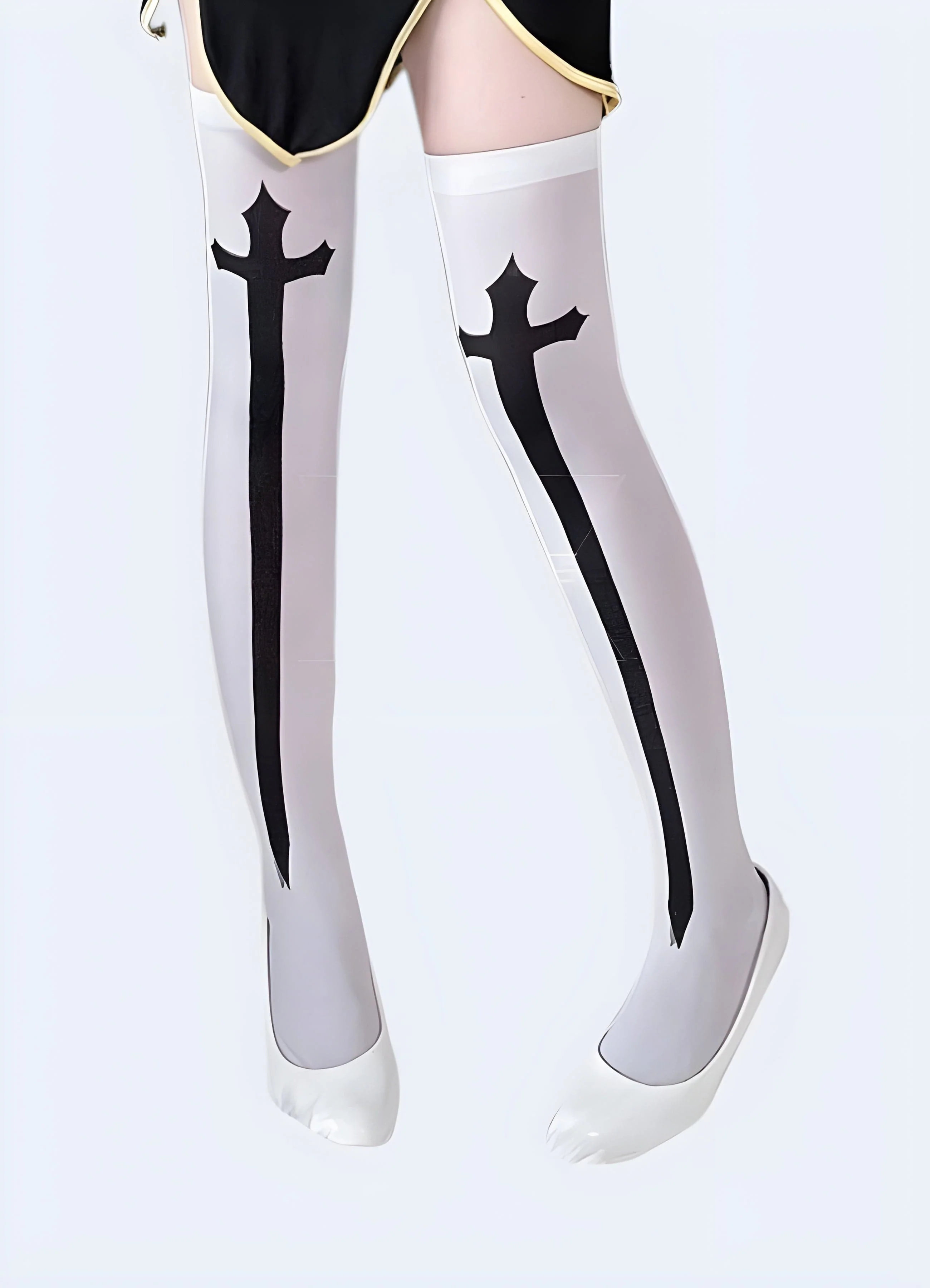 Cross Knee High Socks - Image 3