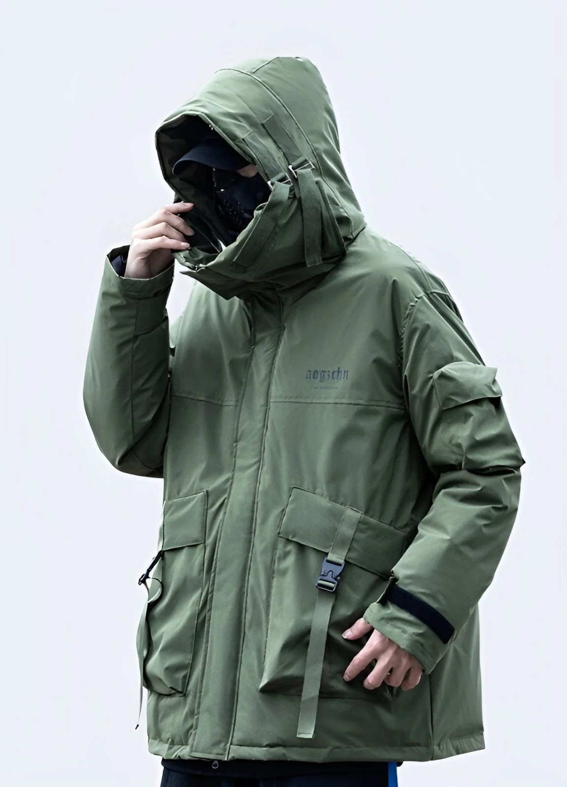 Green Techwear Jacket - Image 2