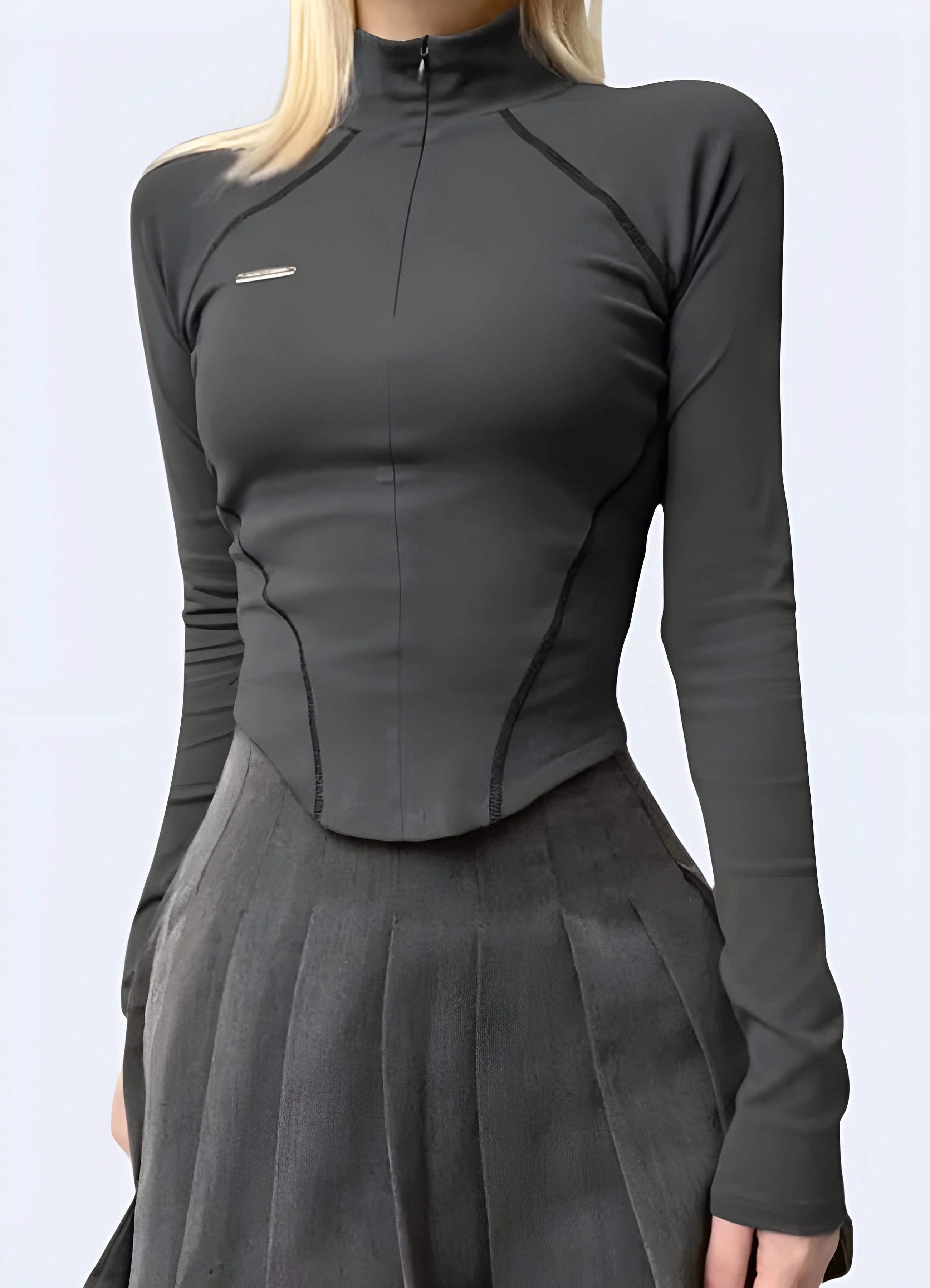 Grey Techwear Long Sleeve - Image 2