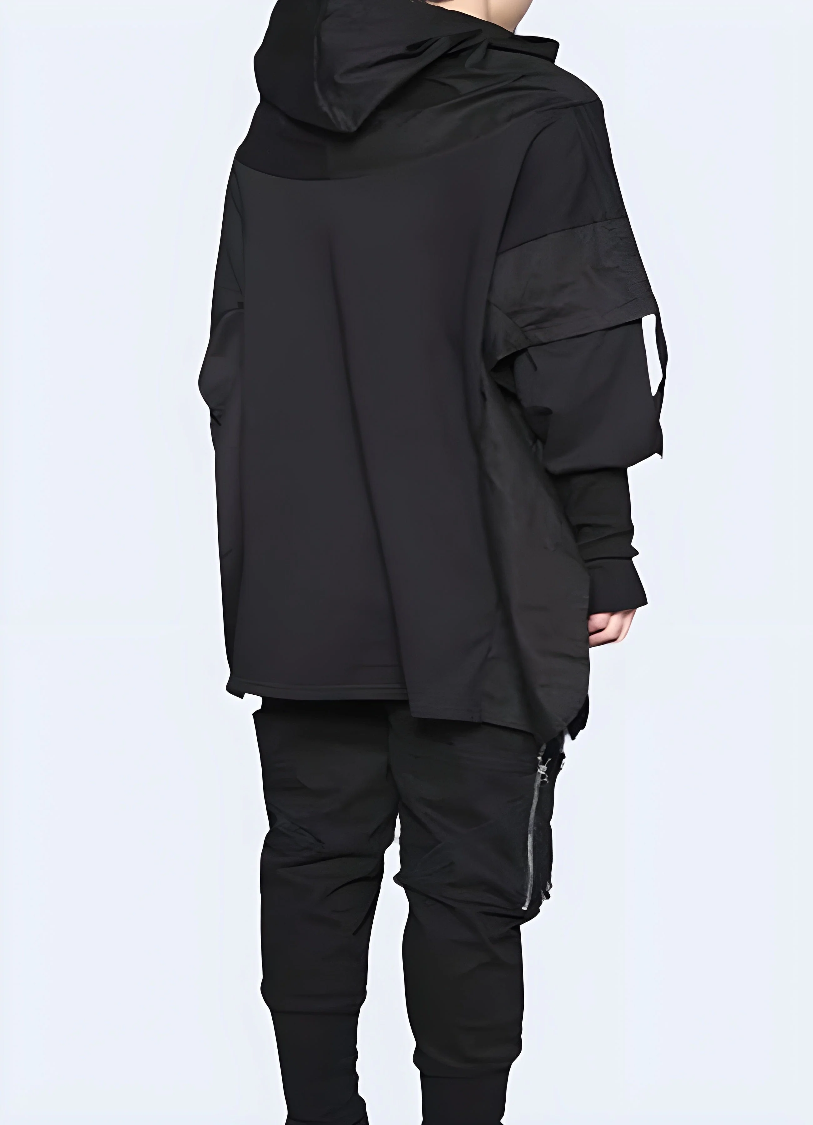 Hooded Poncho Sweater - Image 3
