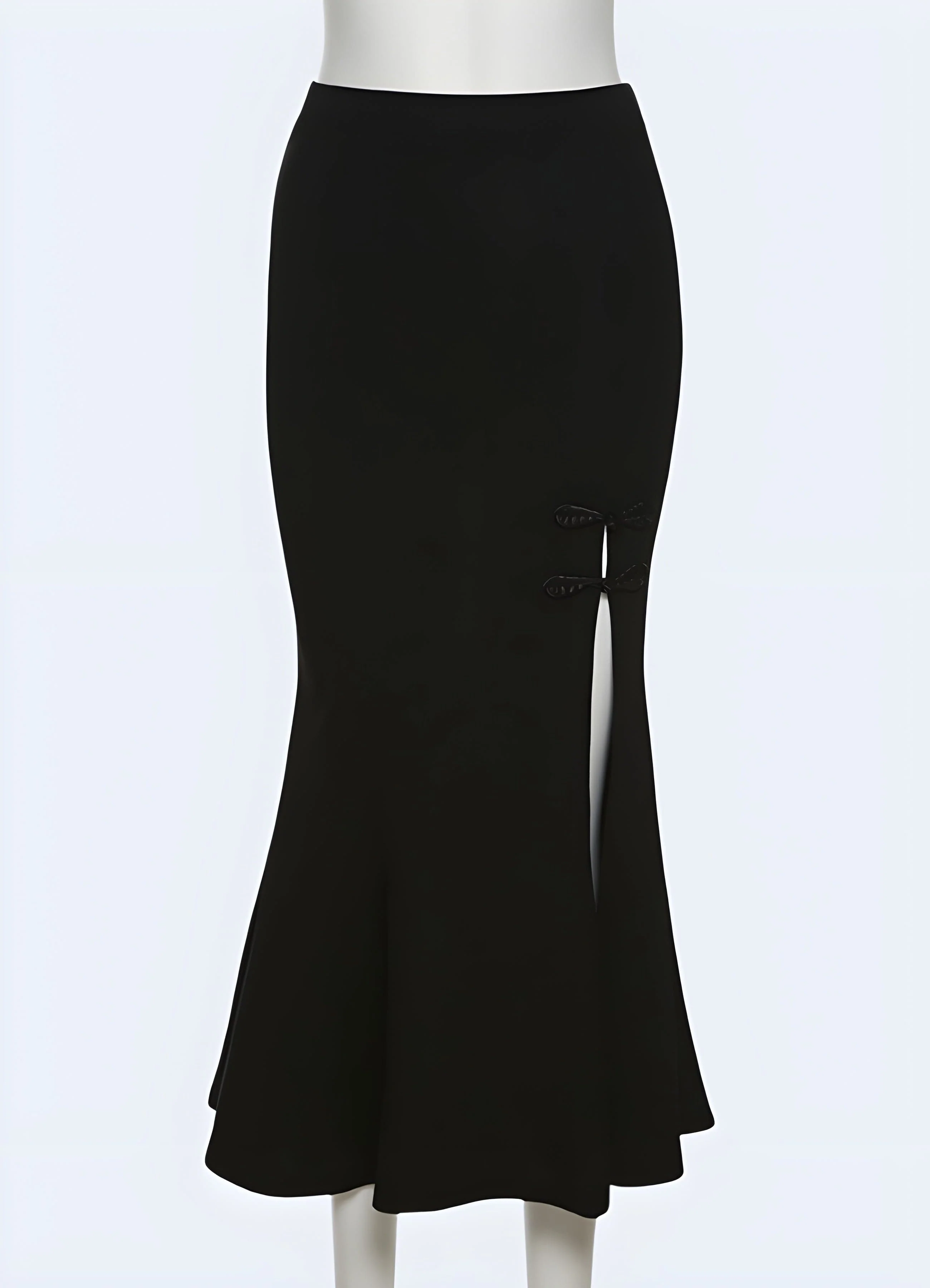 Long Black Goth Skirt - Image 5