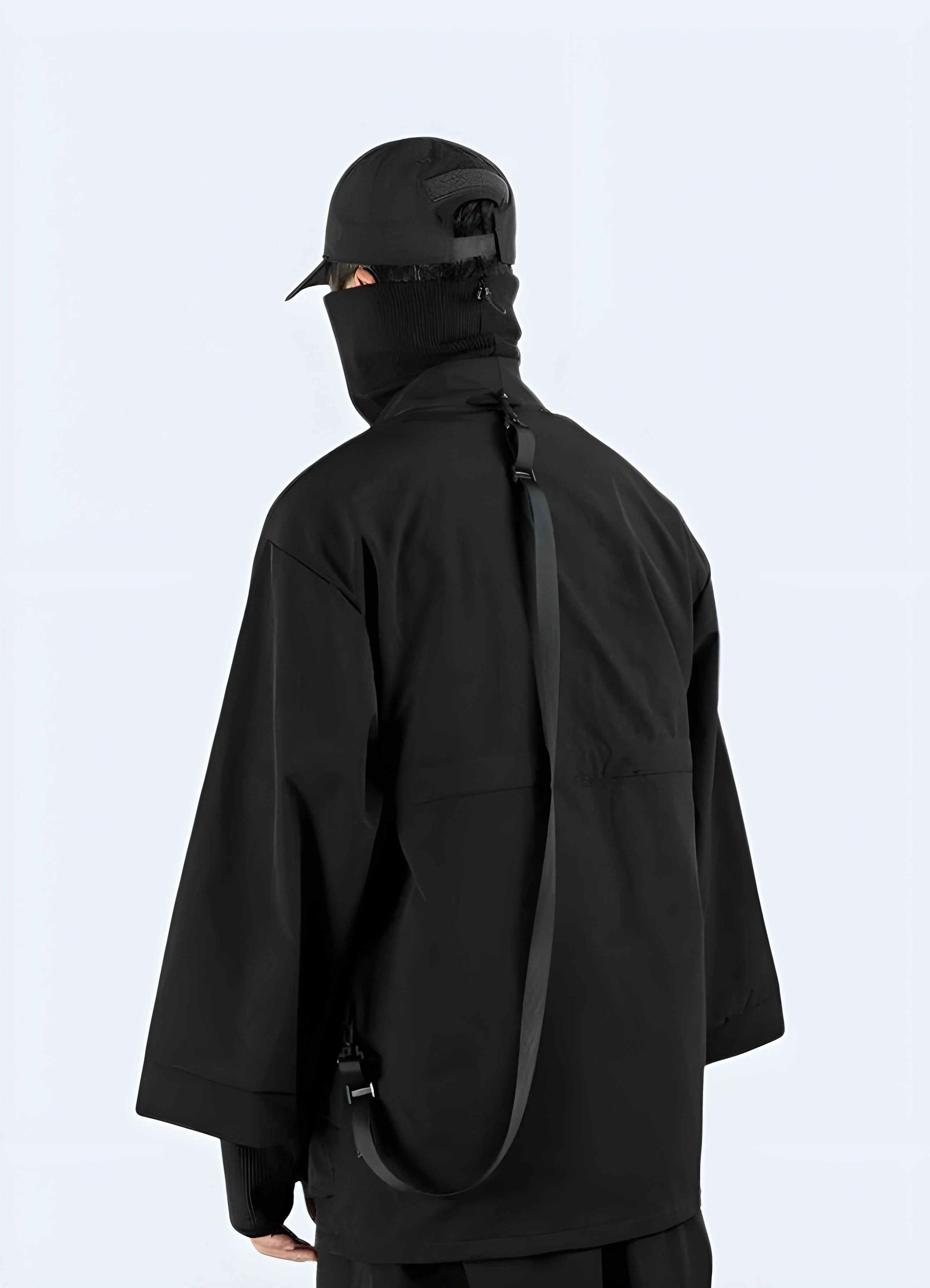 Long Black Kimono Jacket - Image 2