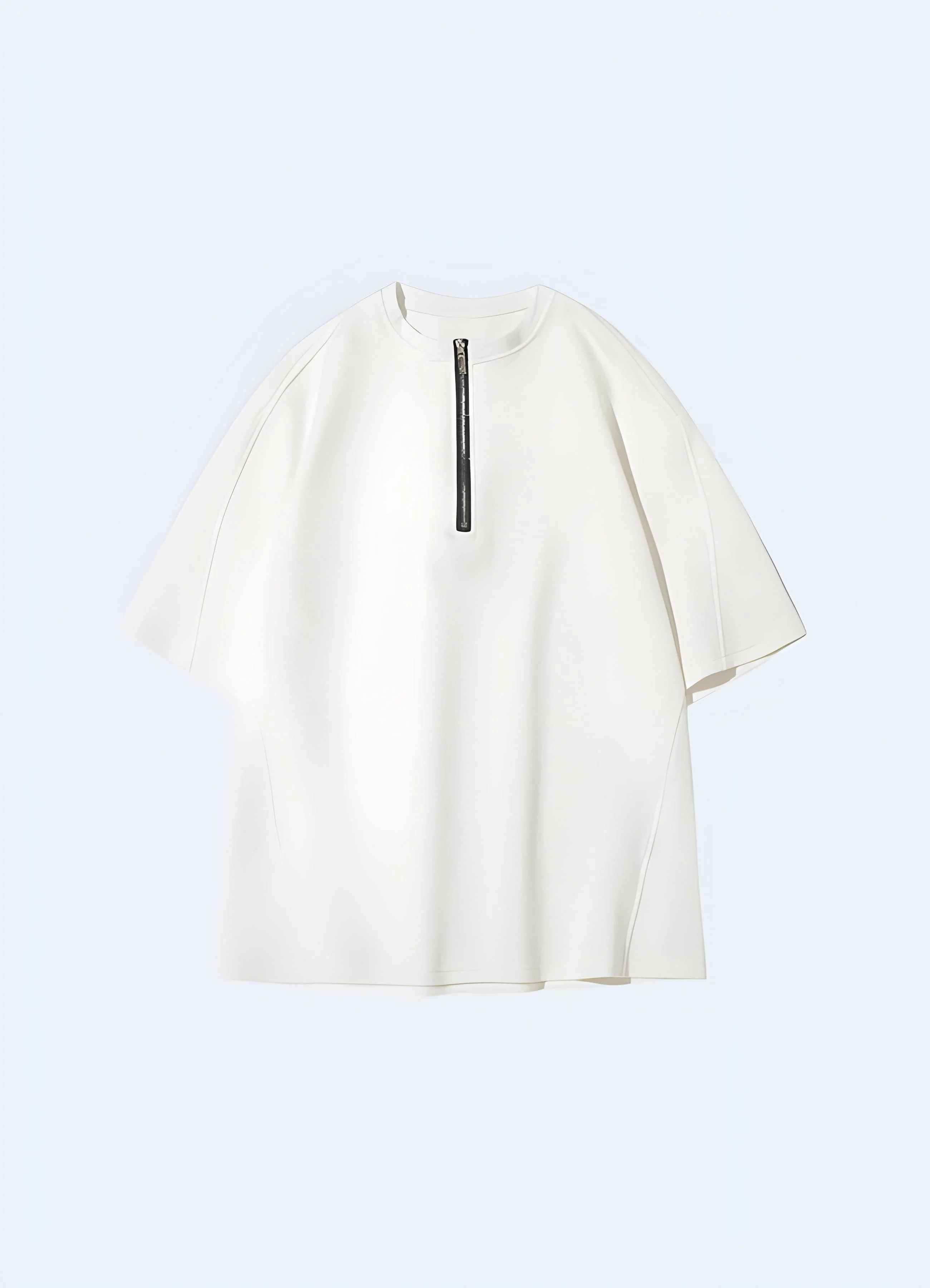Short Sleeve Zipper Shirt - Image 2