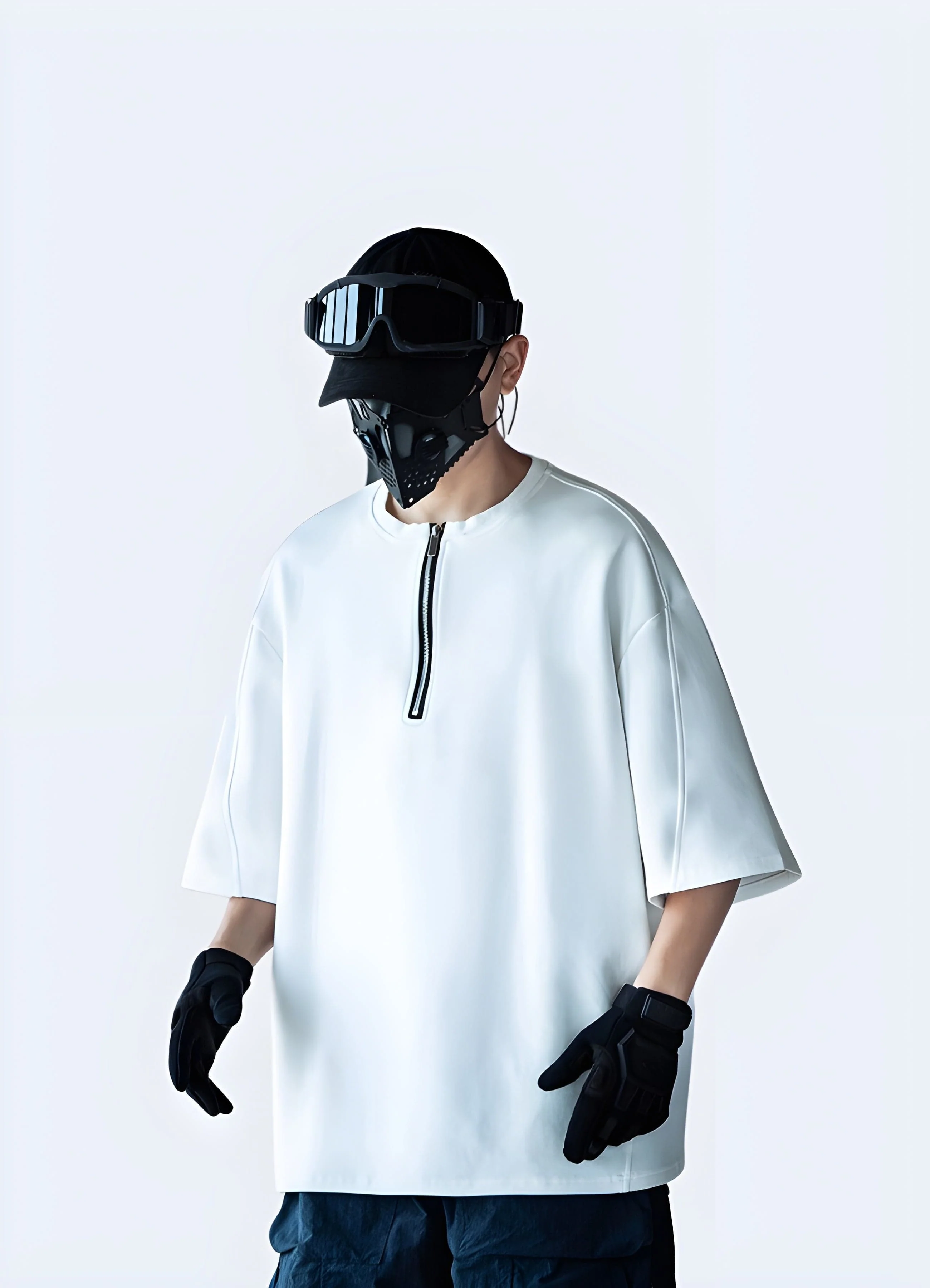 Short Sleeve Zipper Shirt - Image 5