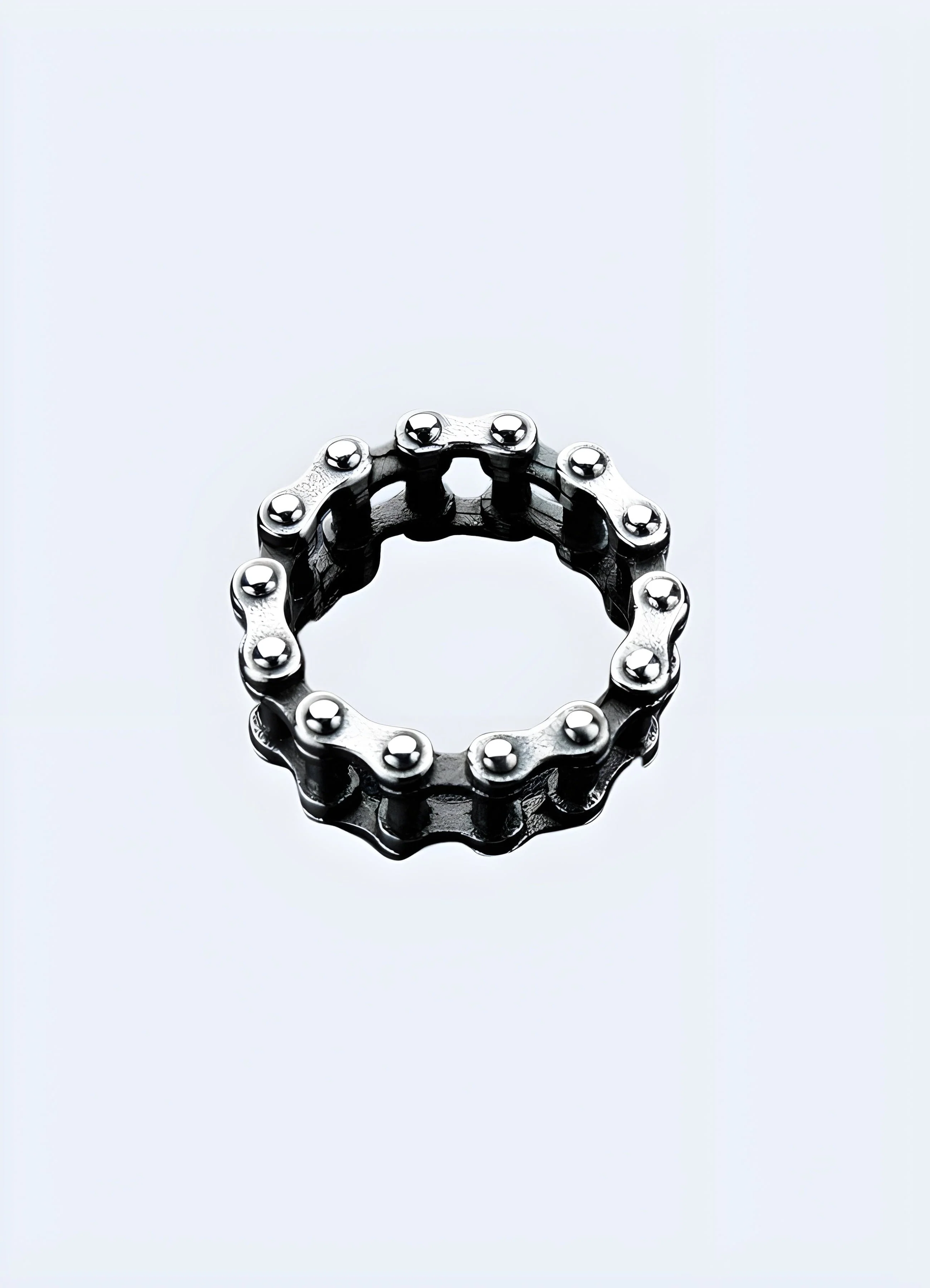 Silver Mechanical Chain Ring - Image 3
