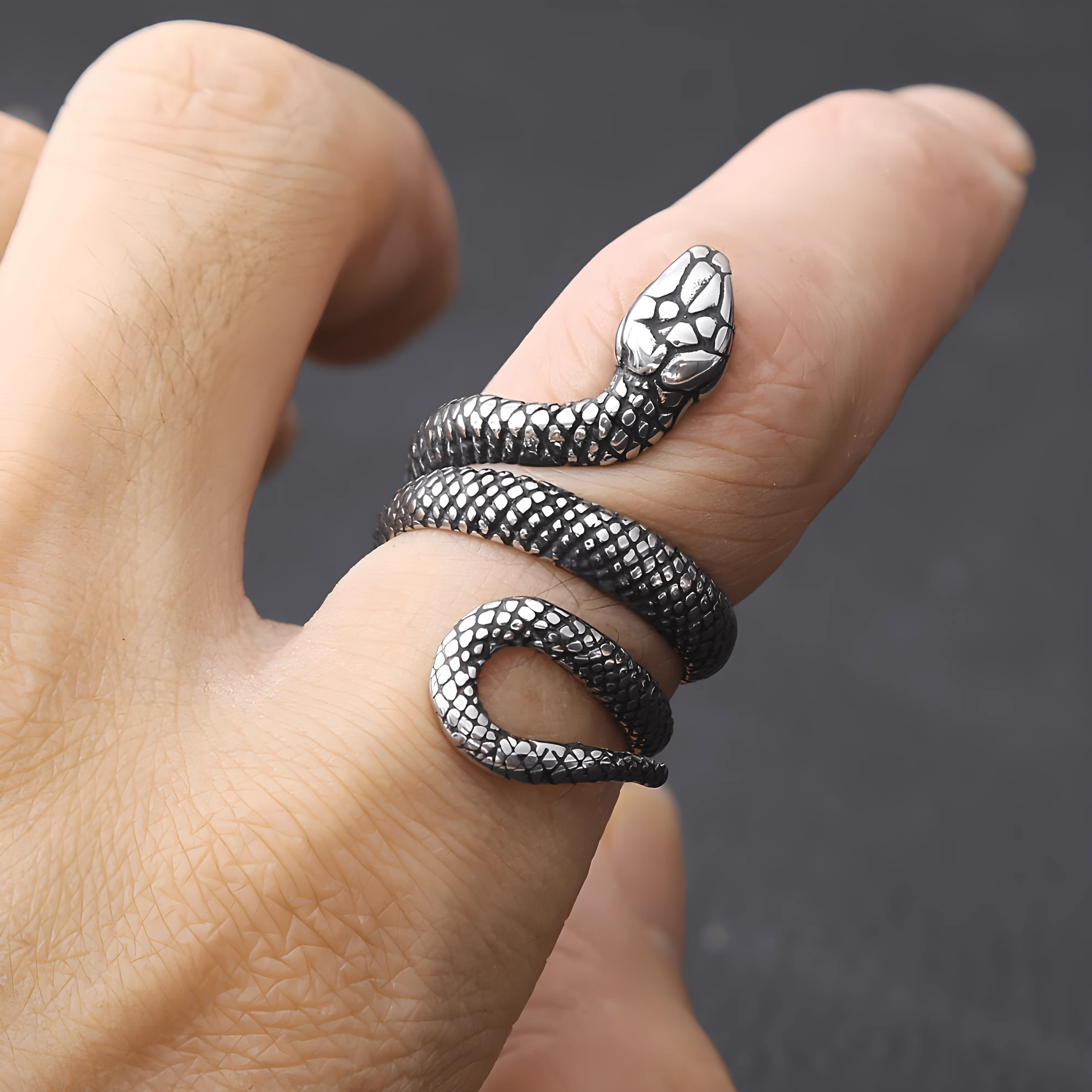 Silver Snake Ring - Image 4