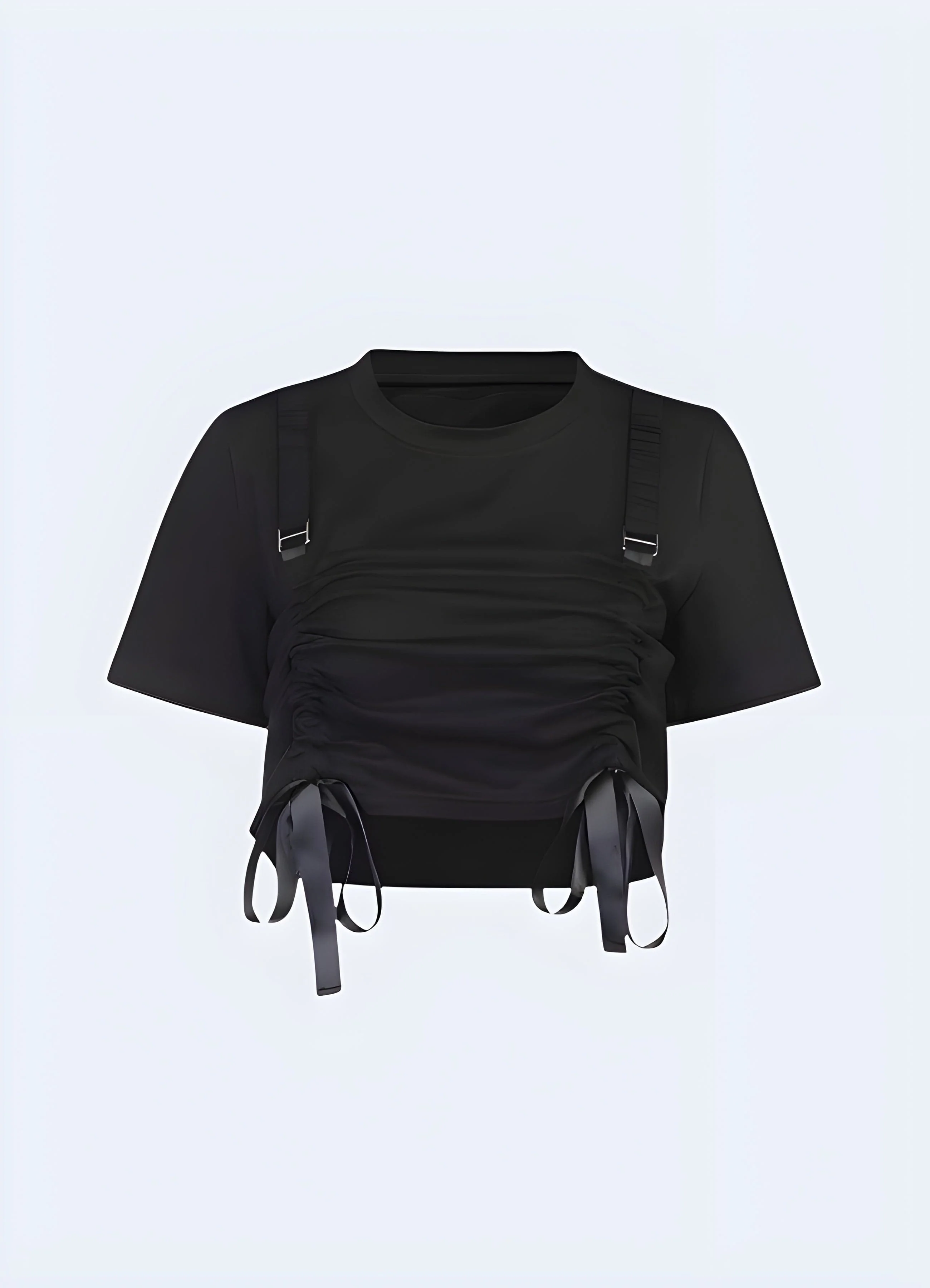 Techwear Drawstring Crop Top