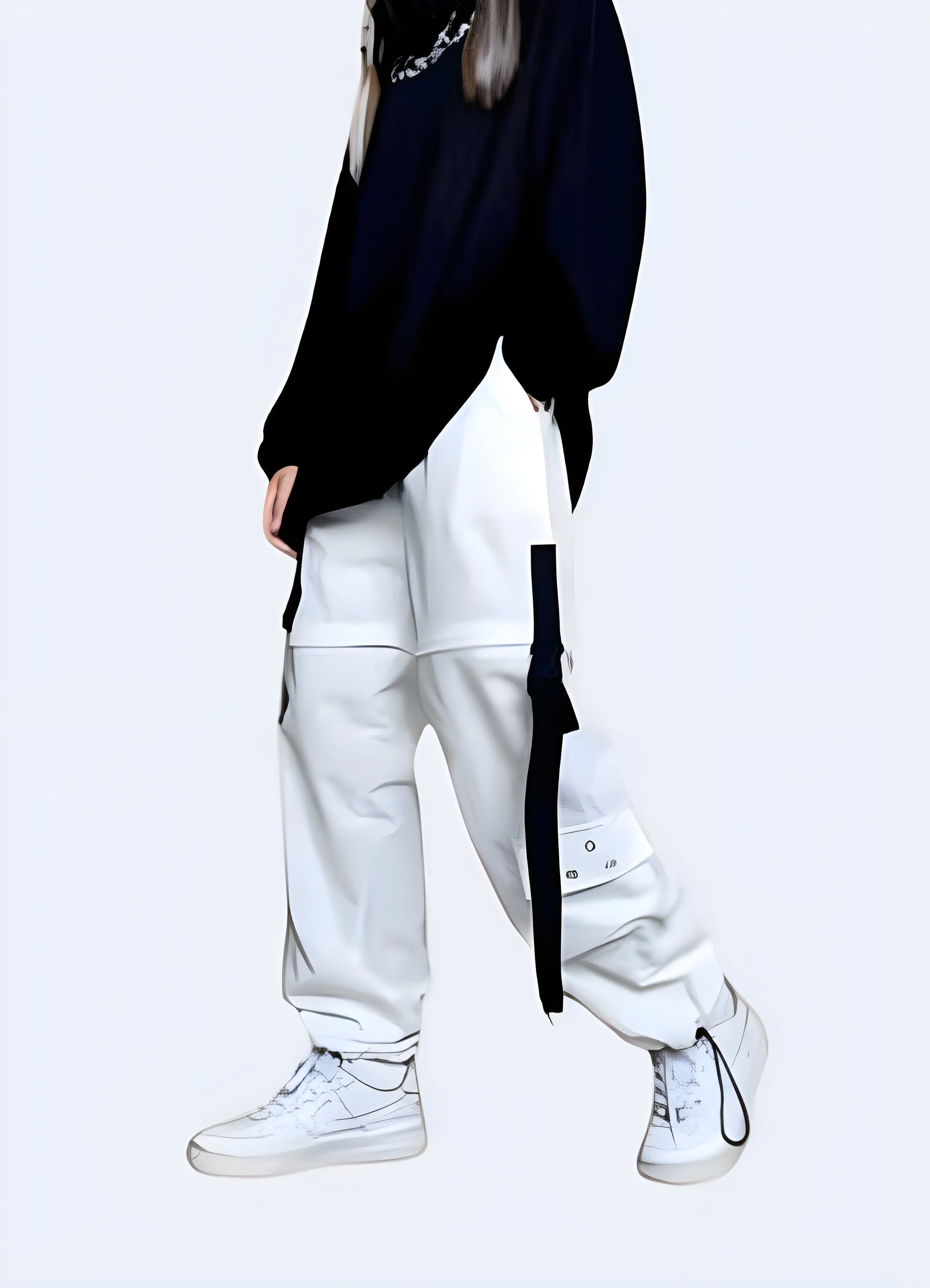 Techwear White Pant Women - Image 2