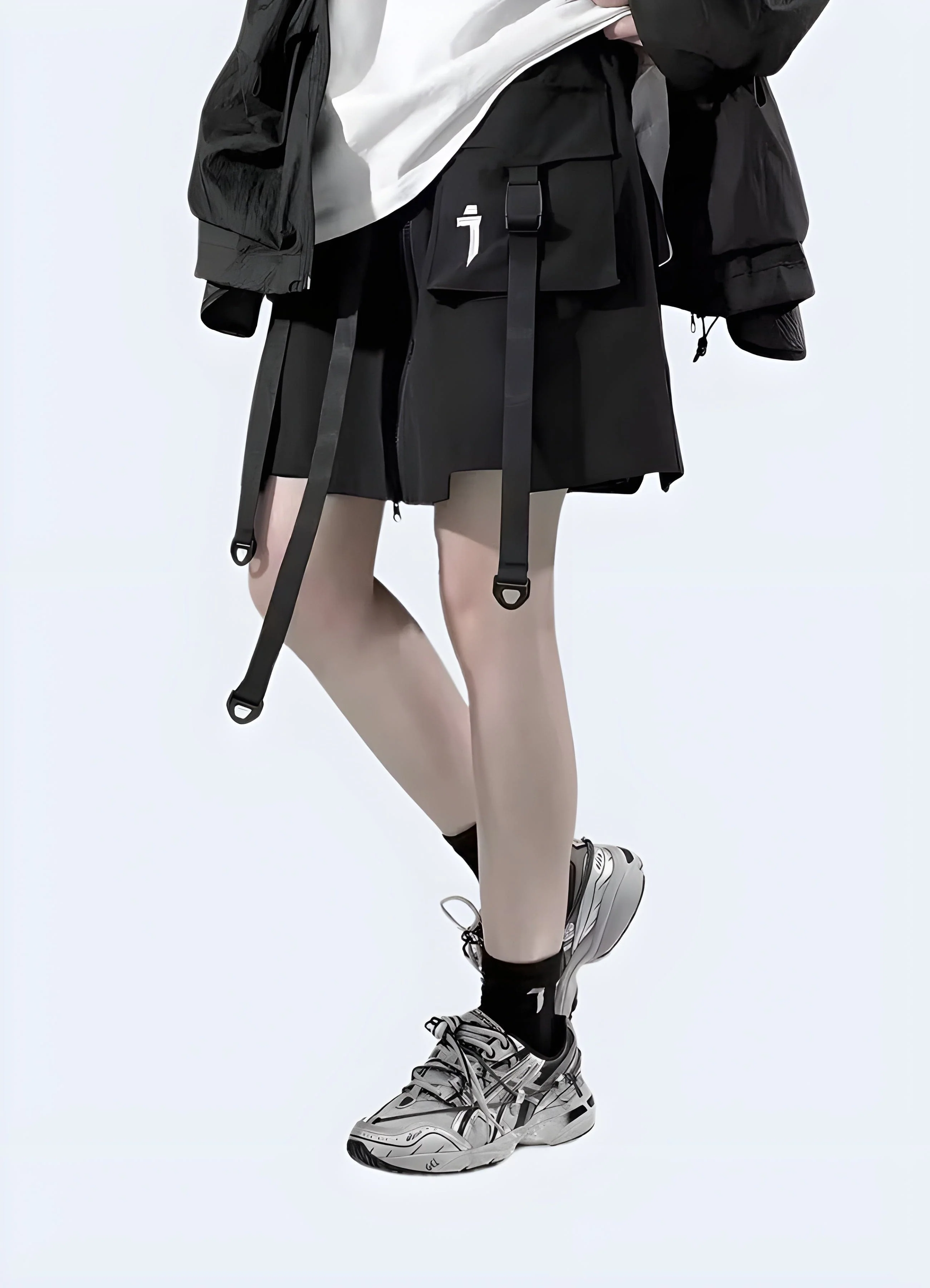 Techwear Women Skirt with Functional Pockets - Image 3