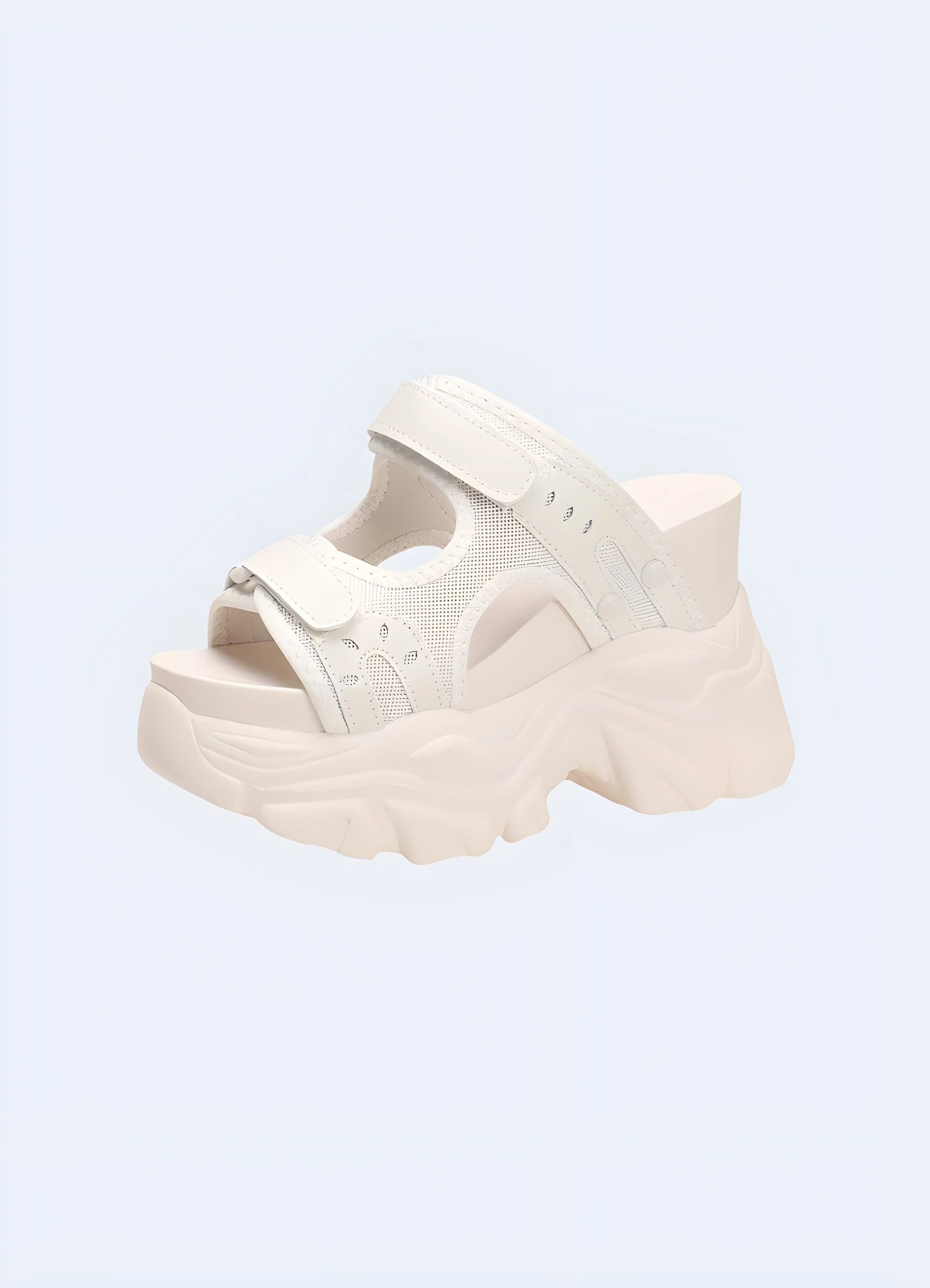 White Chunky Sandals - Image 3