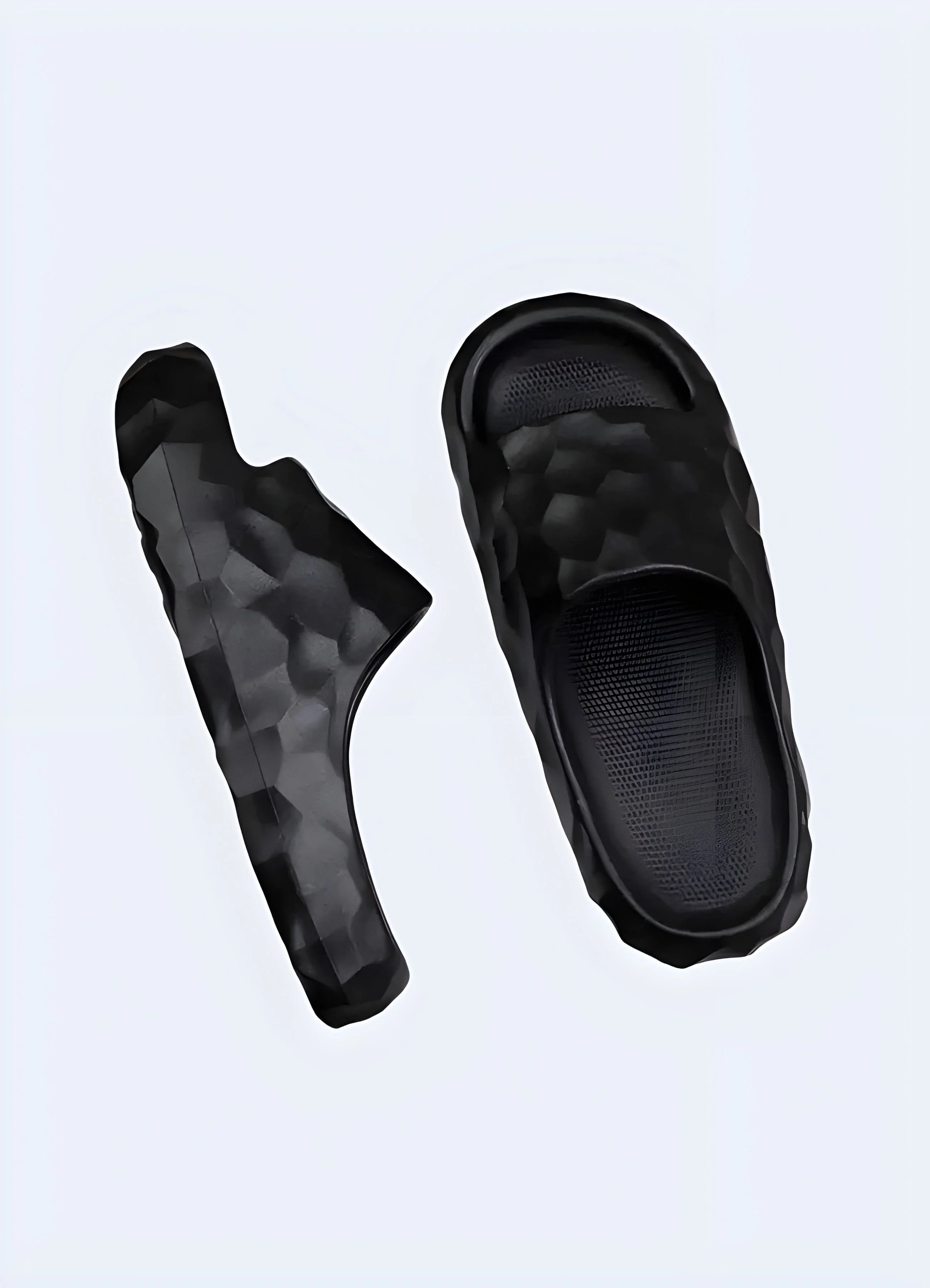 Womens Black Chunky Sandals - Image 3