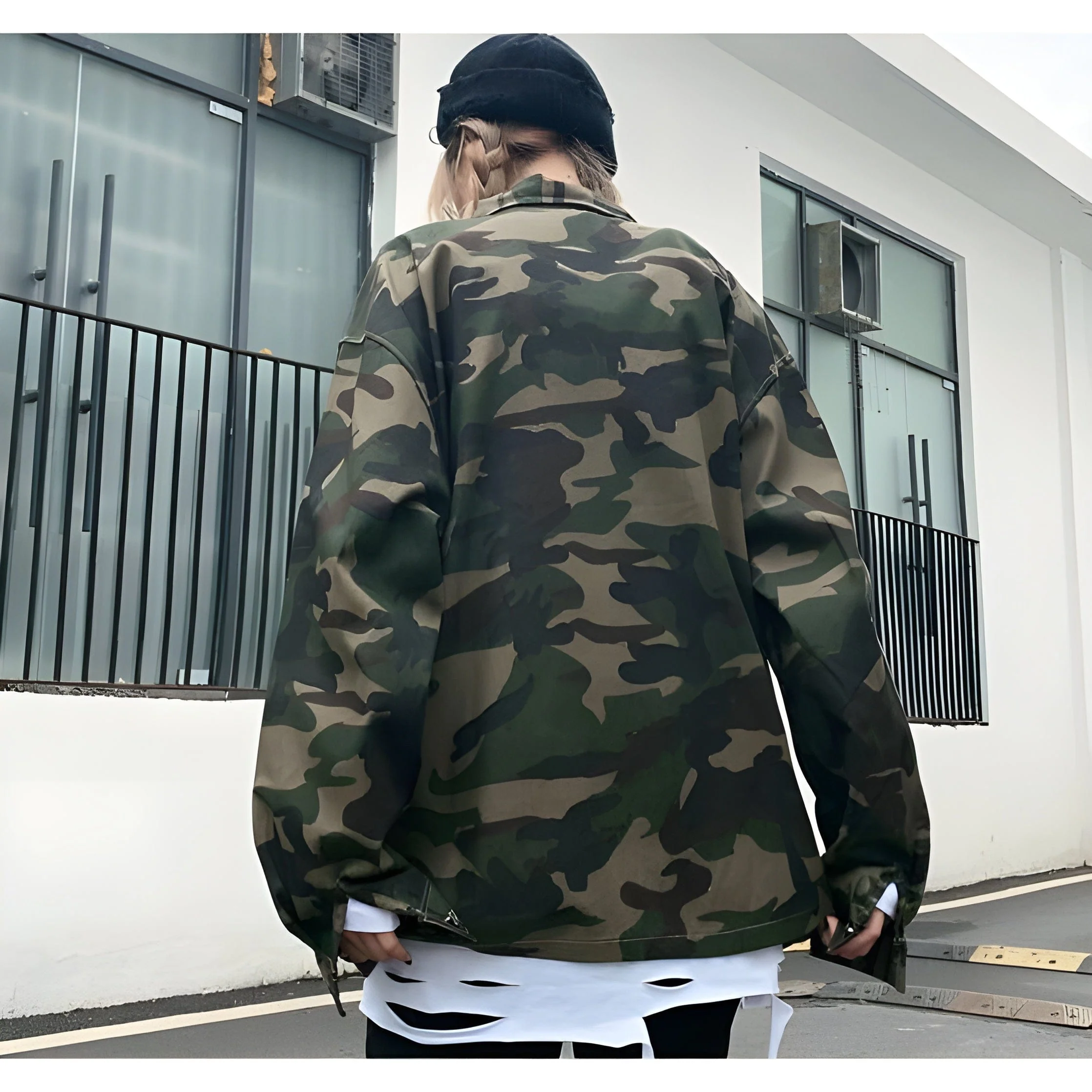 Women's Techwear Street Camo Jacket - Image 3