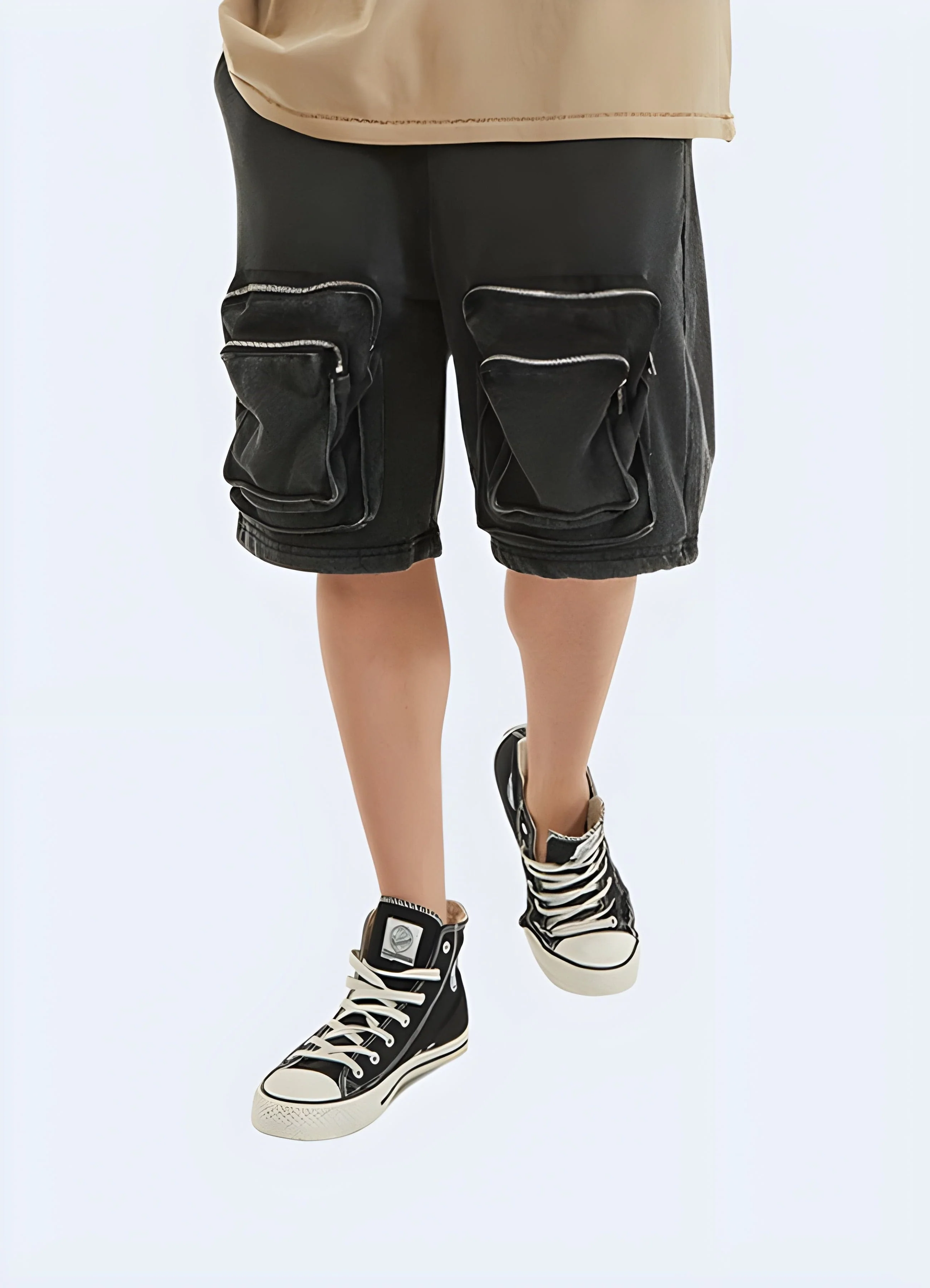 Zipper Cargo Shorts - Image 5